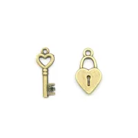Couple bracelets | His lock, hers key | zwart, roze | relatie kado | armbandenset